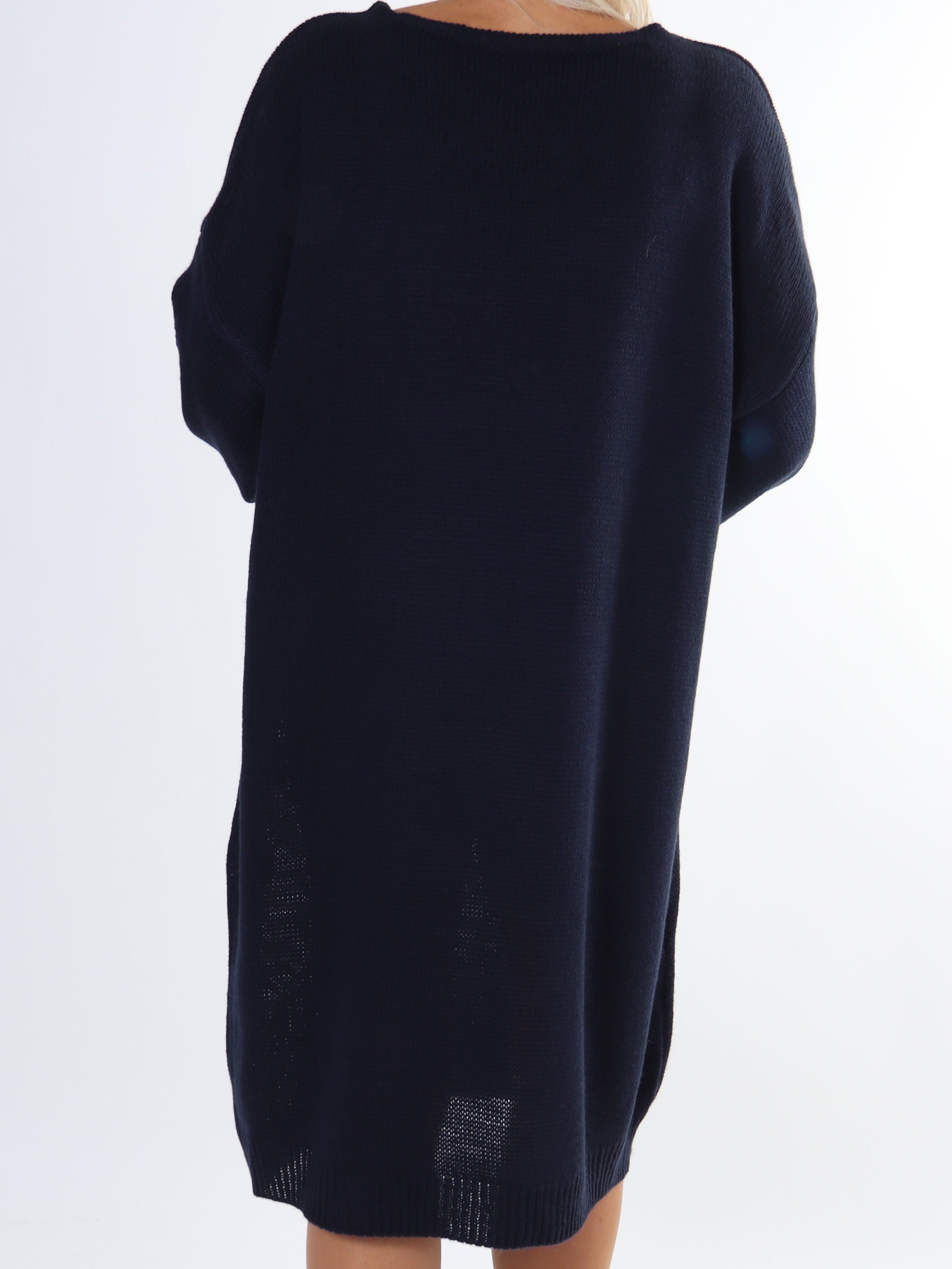 Lela - Stickad klänning med hjärtan i stora storlekar